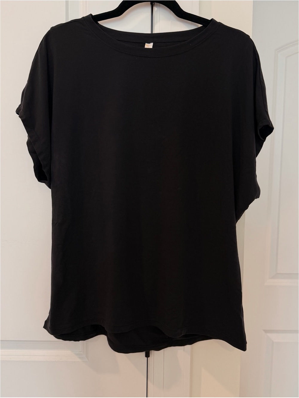Zella Open Back Black Short-SleeveRelaxed Tee